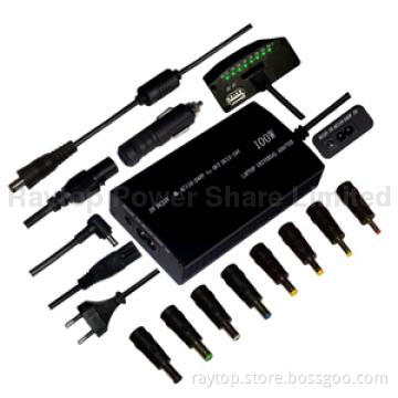 Aluminum Housing Notebook Power Adapter 100W, 2 in 1, 8 Standard Tip
